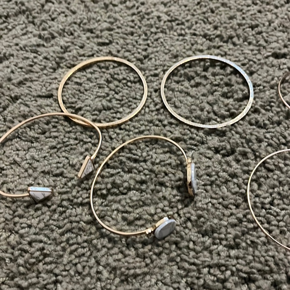 8 gold bracelets